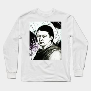 Friedrich Schlegel Black and White Portrait | Friedrich Schlegel Artwork 3 Long Sleeve T-Shirt